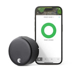 August Home, Silver Wi-Fi Connected Smart Keyless Entry Door Lock, Electronic Door Lock Fits Your Existing Deadbolt in Minutes, ‎ ‎AUG-SL05-M01-S01