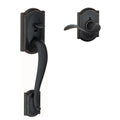 SCHLAGE Camelot Entry Handleset, Right Hand Accent Lever, Aged Bronze