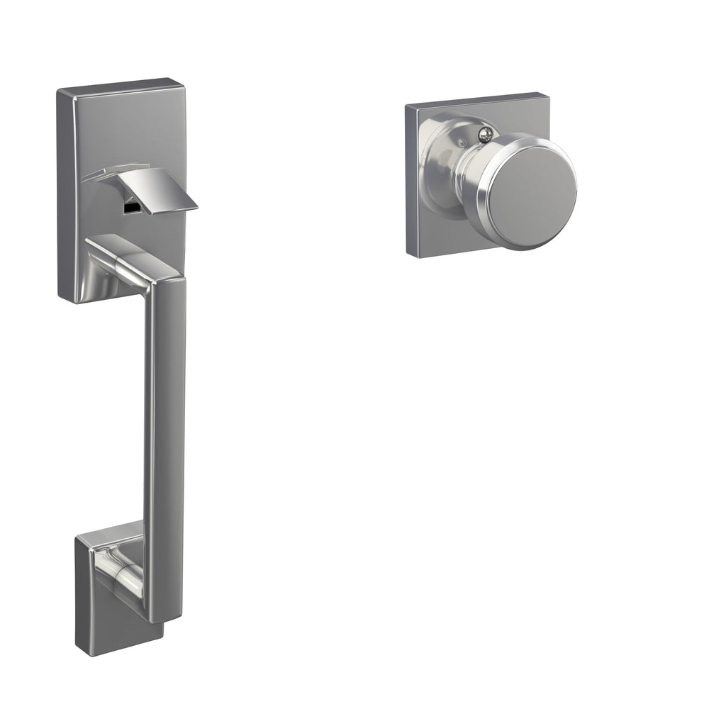 SCHLAGE Century Lower Half Entry Handleset, Latitude Lever, Matte Black