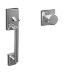 SCHLAGE Century Lower Half Entry Handleset, Latitude Lever, Matte Black