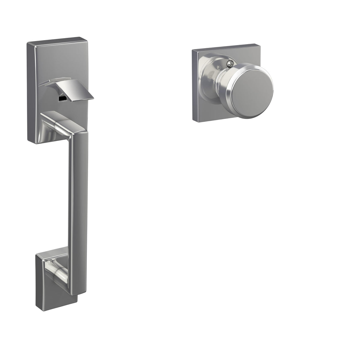 SCHLAGE Century Lower Half Entry Handleset, Latitude Lever, Matte Black