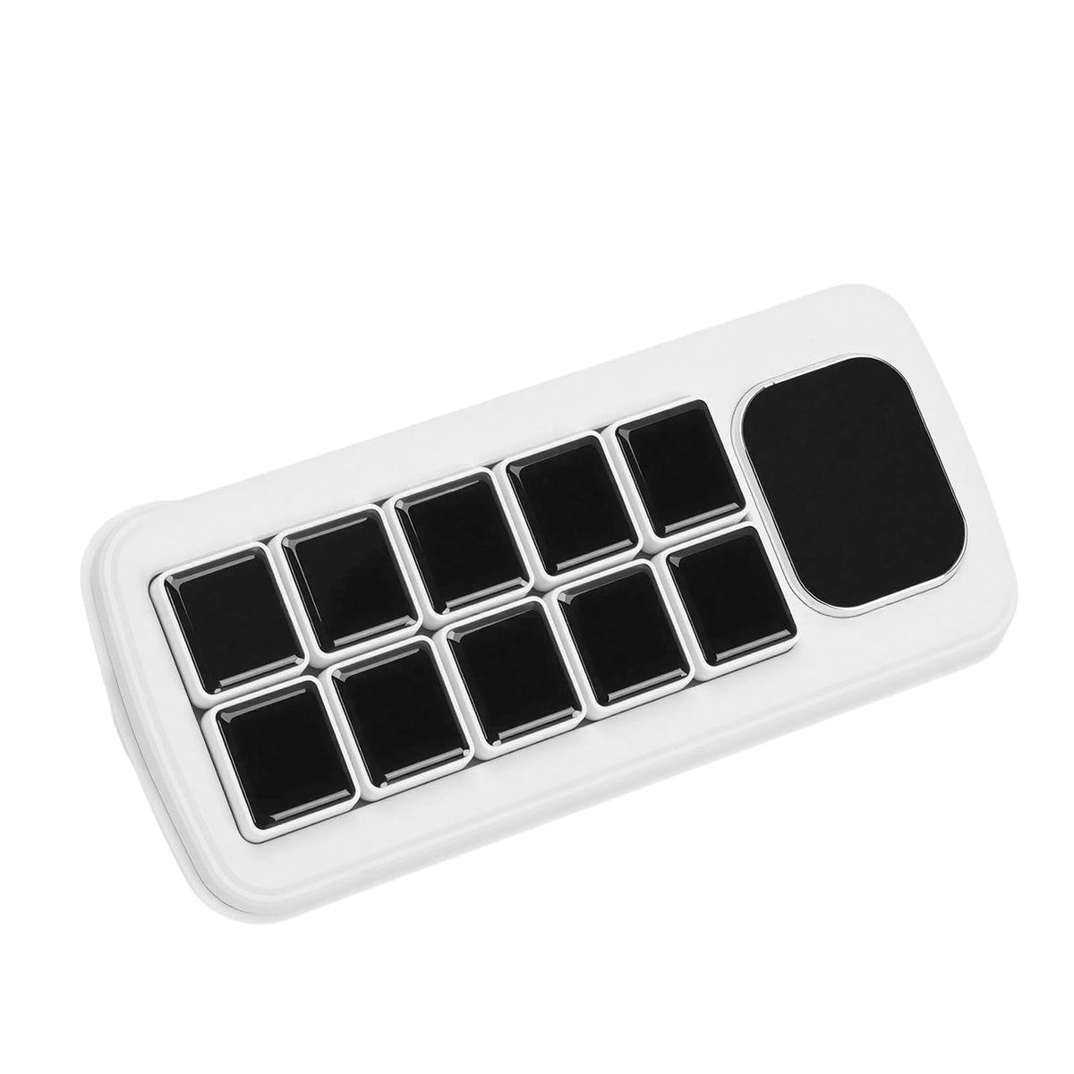 Smart Home AI Voice Control Panel with Mechanical LCD Macro Keys for Effortless Task Automation and Application Management, Cross Platform Compatible for and OS X, ABS Material (White)