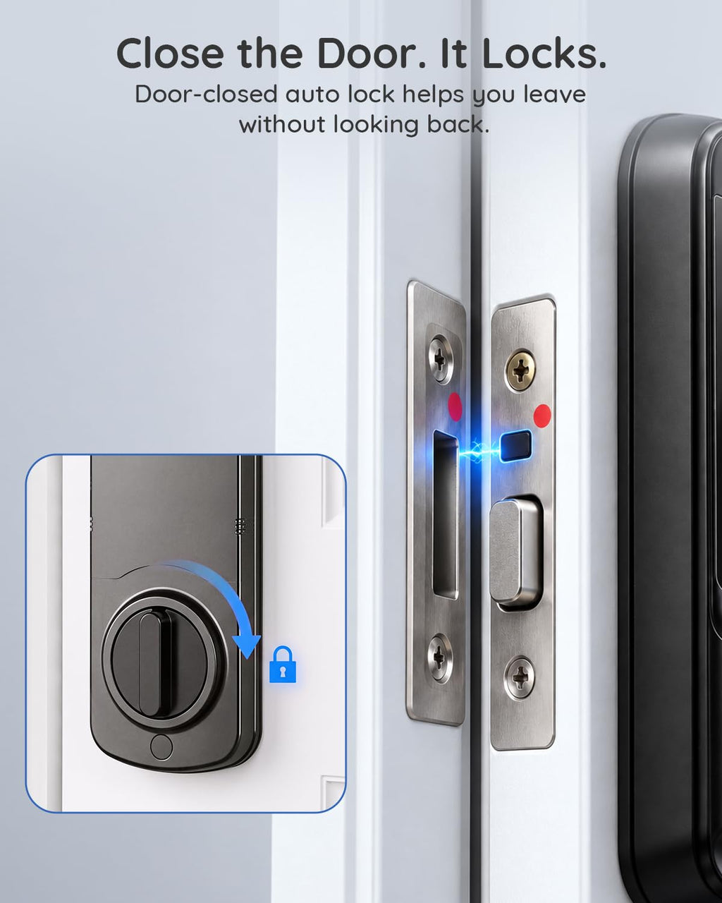 BOIFUN Palm Vein Smart Lock with Camera, WiFi and Doorbell for Front Door