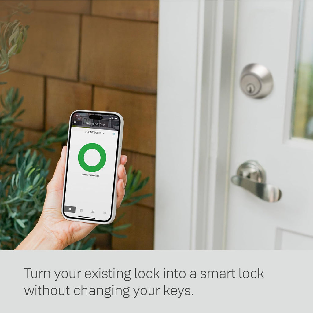 Yale Approach Smart Wi-Fi Deadbolt Retrofit Smart Lock, Unlimited Virtual Keys, App Remote Control, Keyless Entry - Black