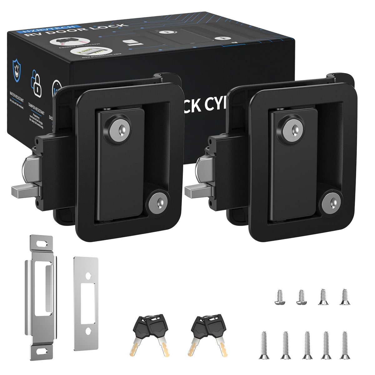 RV Door Lock Replacement, All-Metal Smart Keyless Entry Camper Door Lock