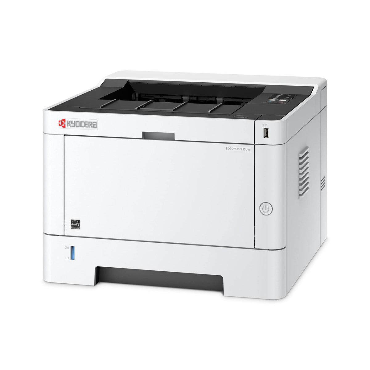 KYOCERA ECOSYS P2235dw Monochrome Laser Printer, 37ppm, Up To Fine 1200 dpi, Gigabit Ethernet, Wireless & Wi-Fi Direct, Mobile Print, Auto-Duplex, LED Control Panel, 256 mb, 250 sheet tray
