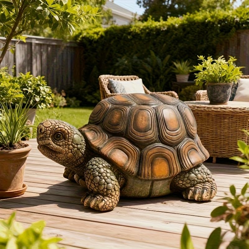21"Large Outdoor Turtle Statue Stool for Garden,Porch,Yard & Patio