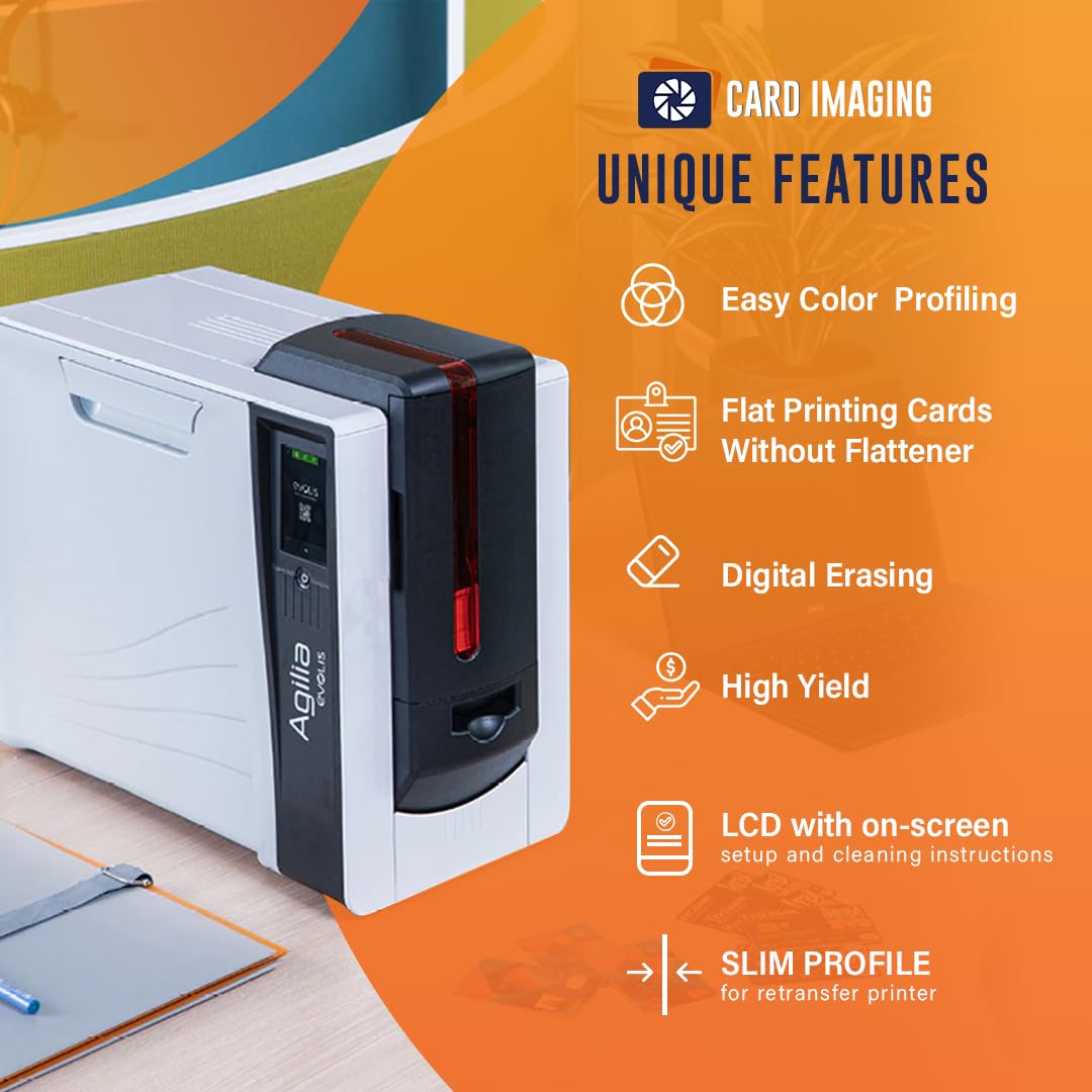 Evolis Agilia Dual Sided Retransfer Card Printer & Supplies #AG1-0011