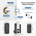 GT5K Smart Lock – Keyless Entry Door Lock with App, Keypad, and Mechanical Key – Wi-Fi Enabled, ANSI Grade 3, Alexa & SmartThings Compatible – SOLITY (Black)
