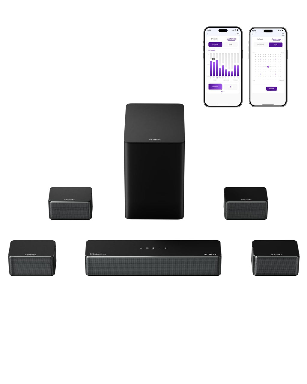 ULTIMEA 7.1 Surround Sound System for TV w/Dolby Atmos, 6.5" Subwoofer