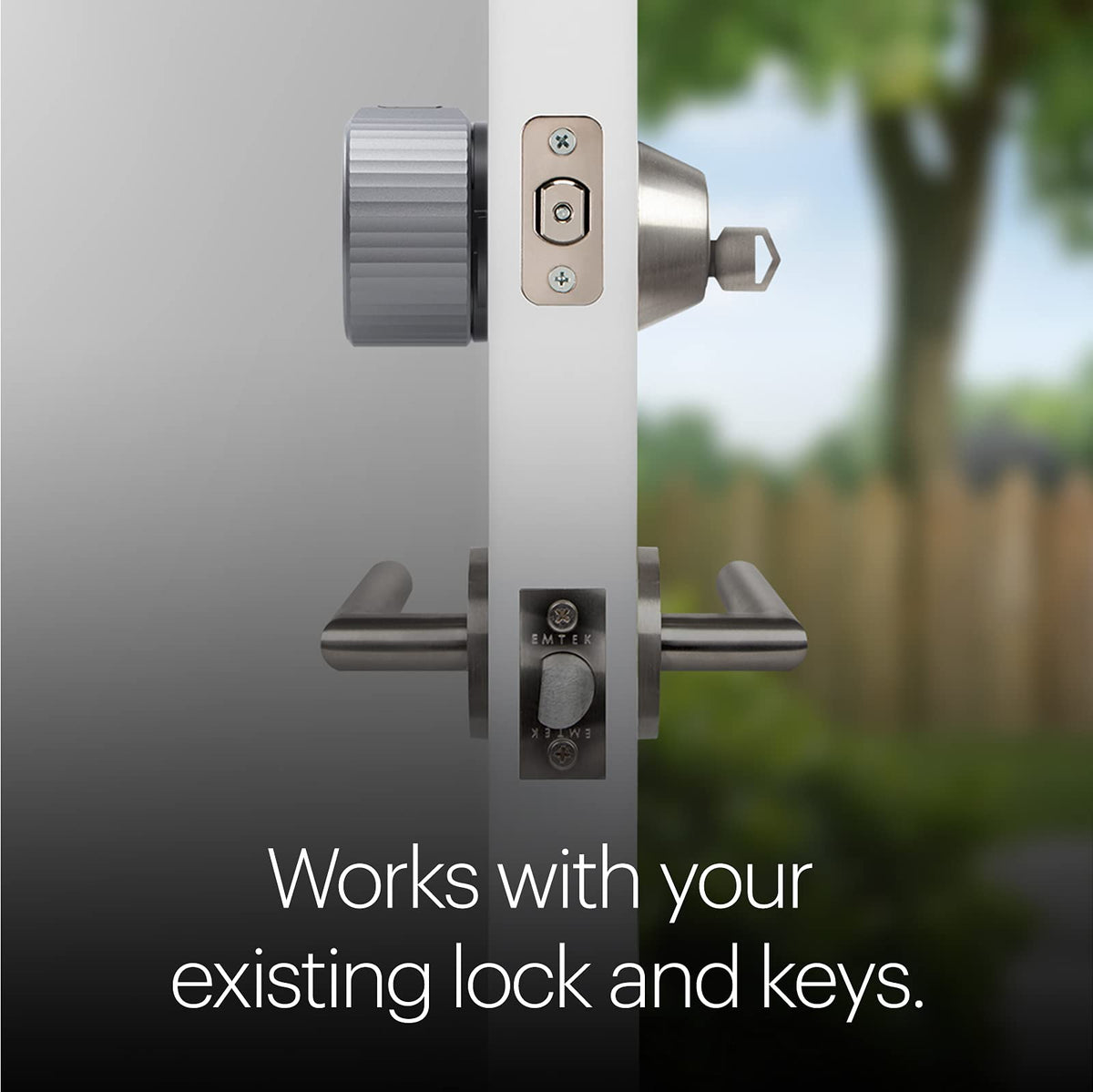 August Home, Silver Wi-Fi Connected Smart Keyless Entry Door Lock, Electronic Door Lock Fits Your Existing Deadbolt in Minutes, ‎ ‎AUG-SL05-M01-S01