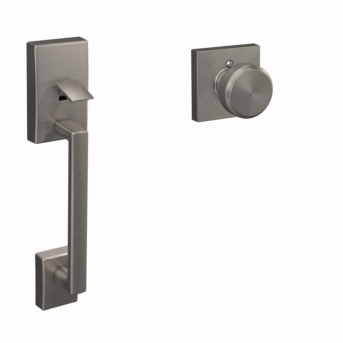 SCHLAGE Century Lower Half Entry Handleset, Latitude Lever, Matte Black