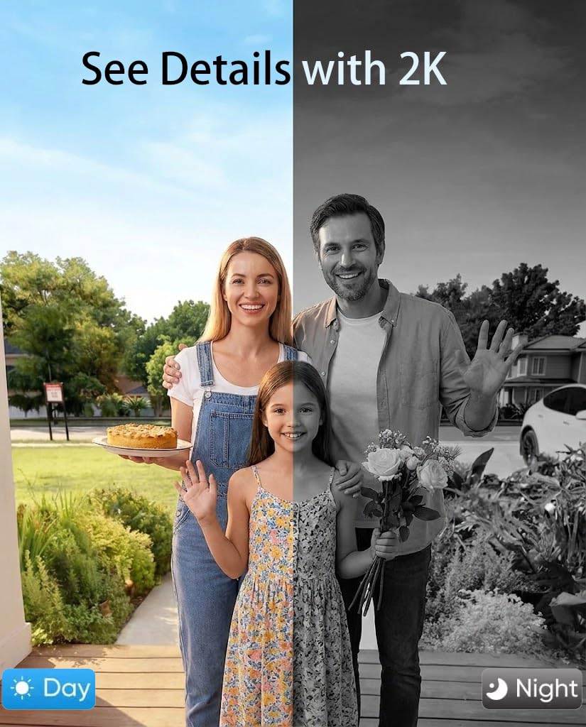 Front Door Lock with Camera, Video Doorbell Smart Deadbolt