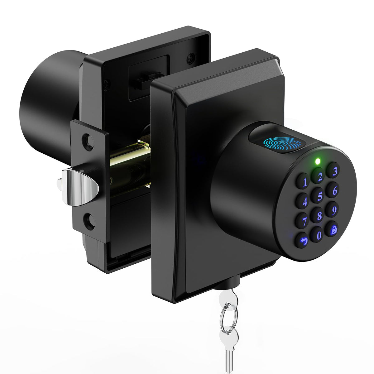 Keyless Entry Lock with Code Door Knob with Keypad Oil Rubbed Bronze 4Pack