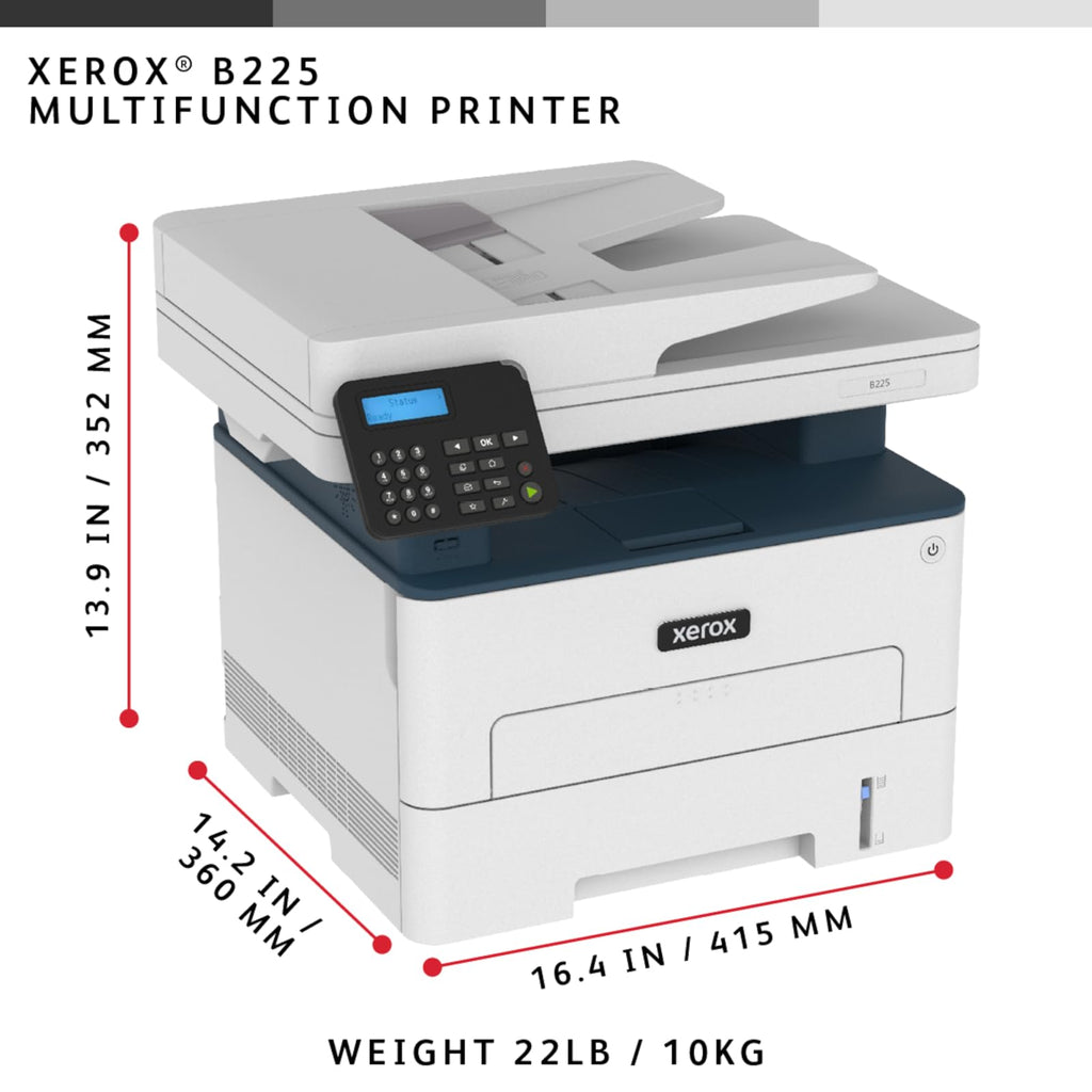 Xerox B225DNI Wireless Black and White Laser All-in-One Printer