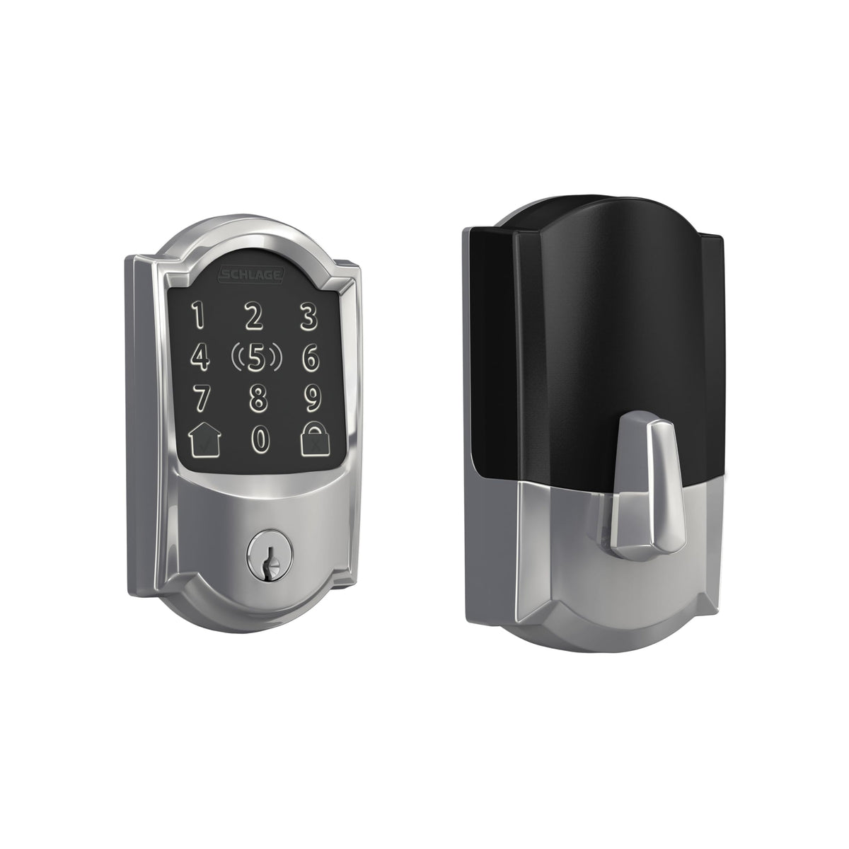 Schlage Encode Plus Smart WiFi Deadbolt Lock, Tap to Unlock, Satin Nickel