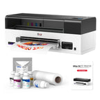 DXZ 2026 14'' A3 DTF Printer Bundle, F1080 Printhead High Speed DTF Machine for Multi-Fabric, One-Click Print-to-Bake & 24/7 Auto-Maintenance, 2-Year Ink Included