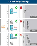 Keypad Keyless Entry Door Lock with Handle Smart Digital Deadbolts 4 Pack