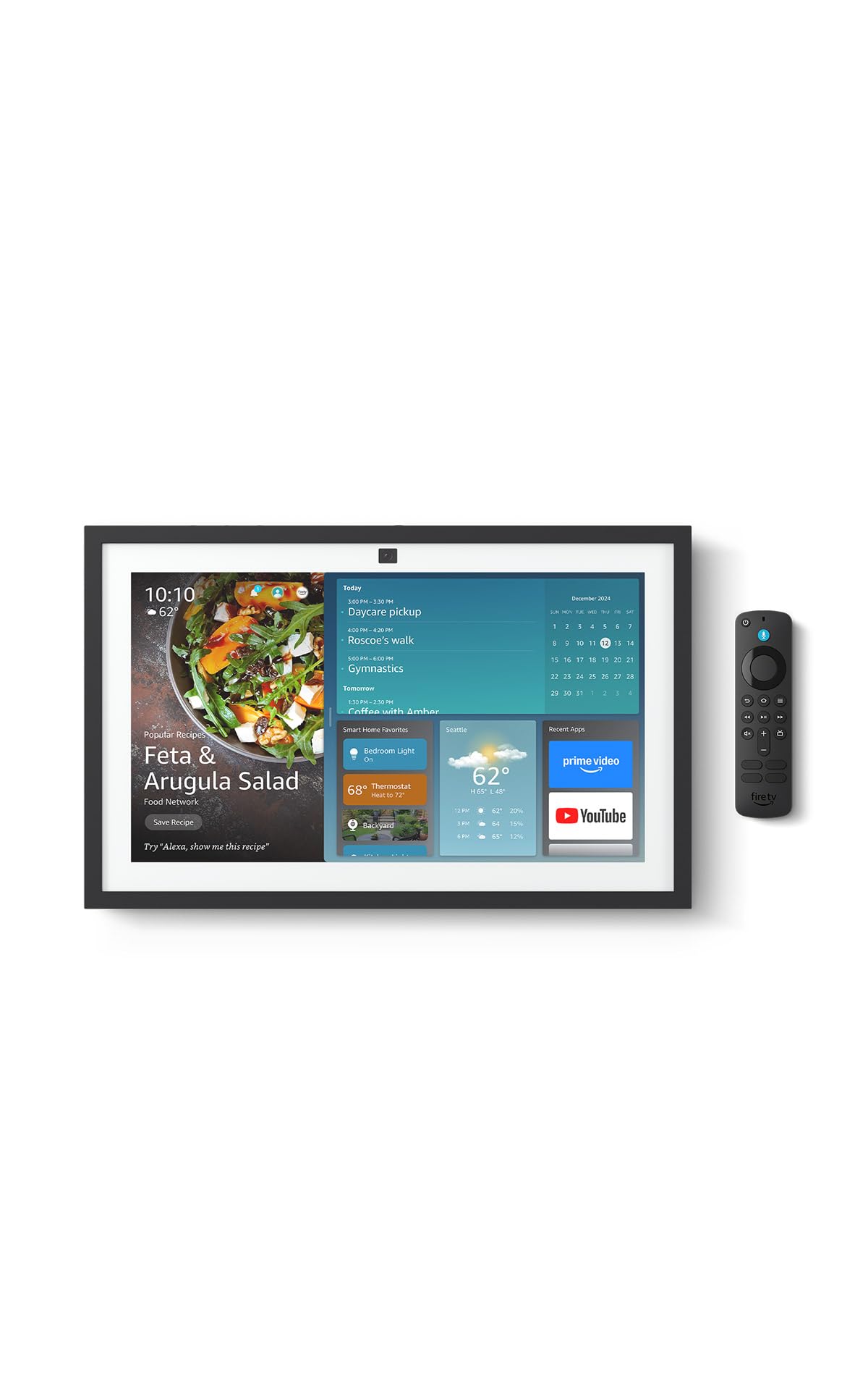 Amazon Echo Show 15, Full HD 15.6" kitchen hub for home organization, with built-in Fire TV, Designed for Alexa+