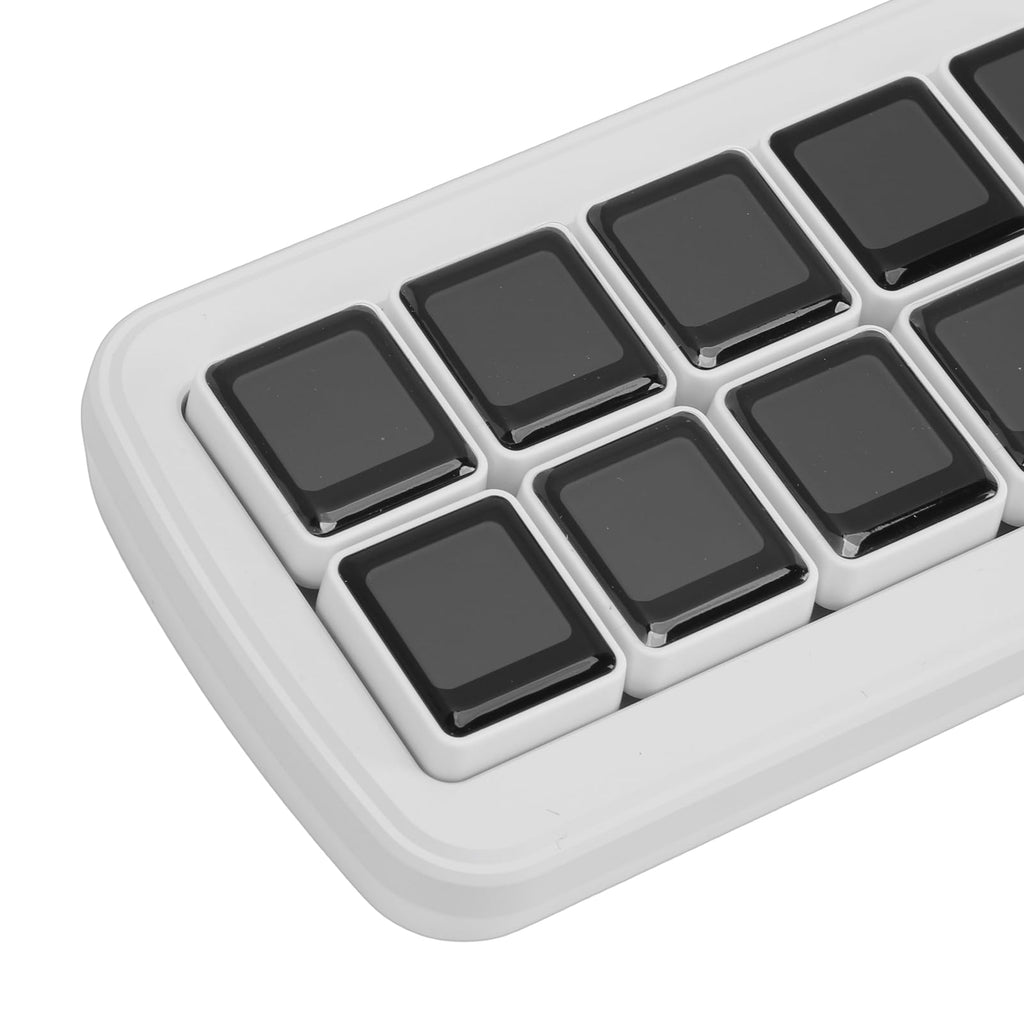 AI Voice Control Panel, 10 Mechanical LCD Macro Keys 2.01in Secondary Screen Voice Recognition Smart Home AI Control Panel, Multi Functional with (White)