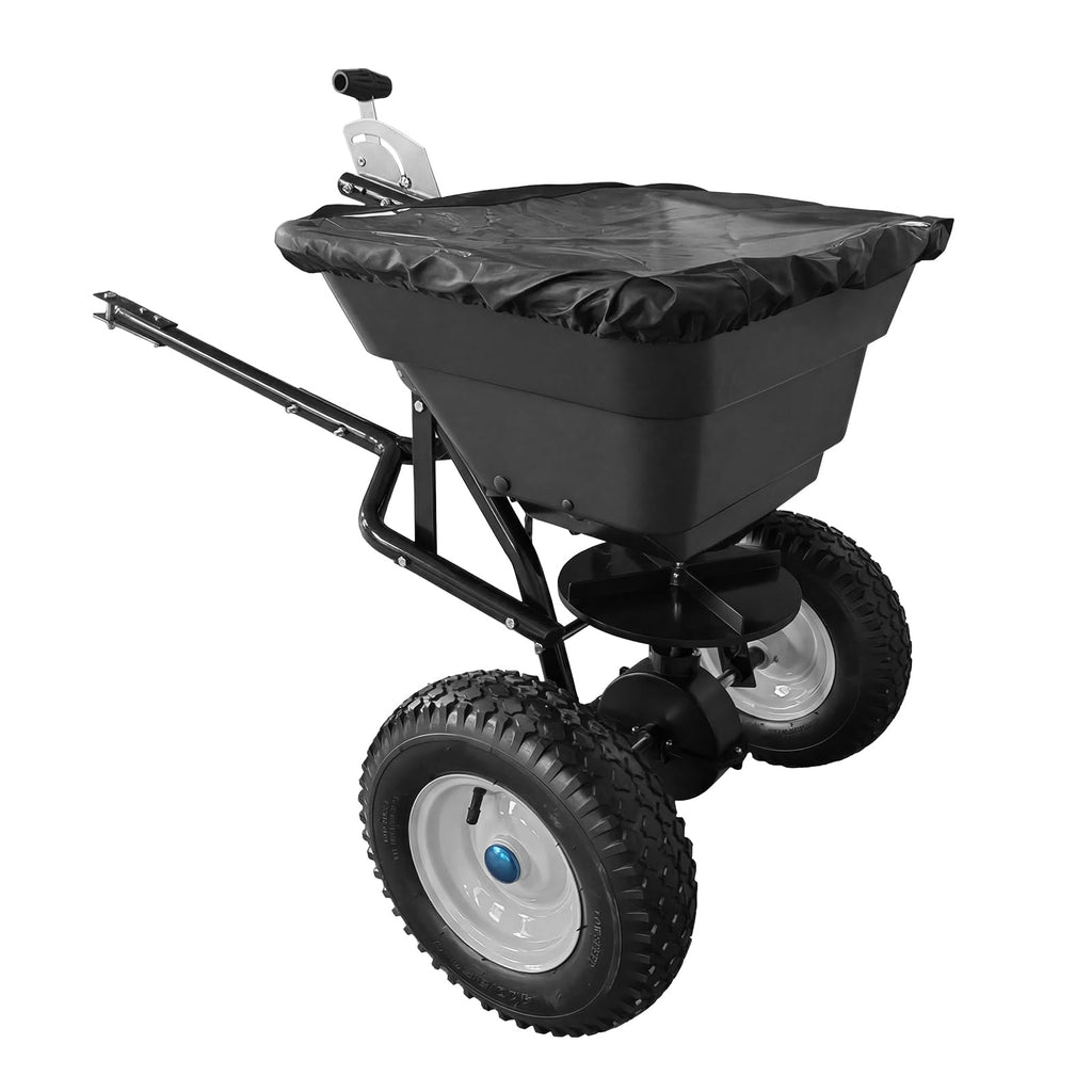 Garvee Tow Behind Broadcast Spreader, 90LBS Capacity, 12 in Tires
