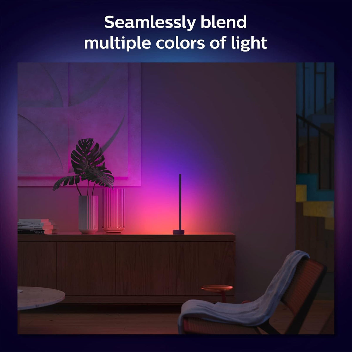 PHILIPS Hue Signe Smart Table Lamp, 1-Pack, Black