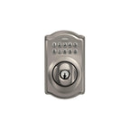 Schlage Electronic Keypad Deadbolt Lock, Camelot Trim, Satin Nickel