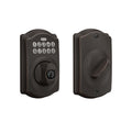 Schlage Electronic Keypad Deadbolt Lock, Camelot Trim, Satin Nickel