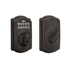 Schlage Electronic Keypad Deadbolt Lock, Camelot Trim, Satin Nickel