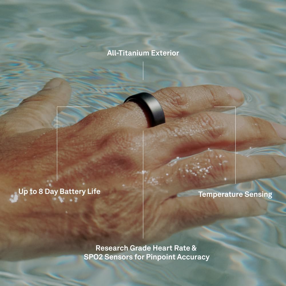 Oura Ring 4 Smart Ring - Silver - Size 7
