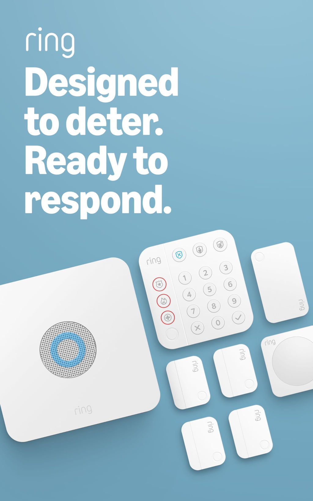 Ring Alarm 8-piece kit (2nd Gen) - home security system with optional 24/7 professional monitoring