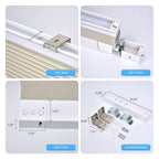 THIRDREALITY ZigBee Smart Blind, Motorized Blackout Window Shades with Remote, Cordless Honeycomb Blinds, Automatic Height Setting, AA Batteries Powered, 20" W x 72" H Beige/White