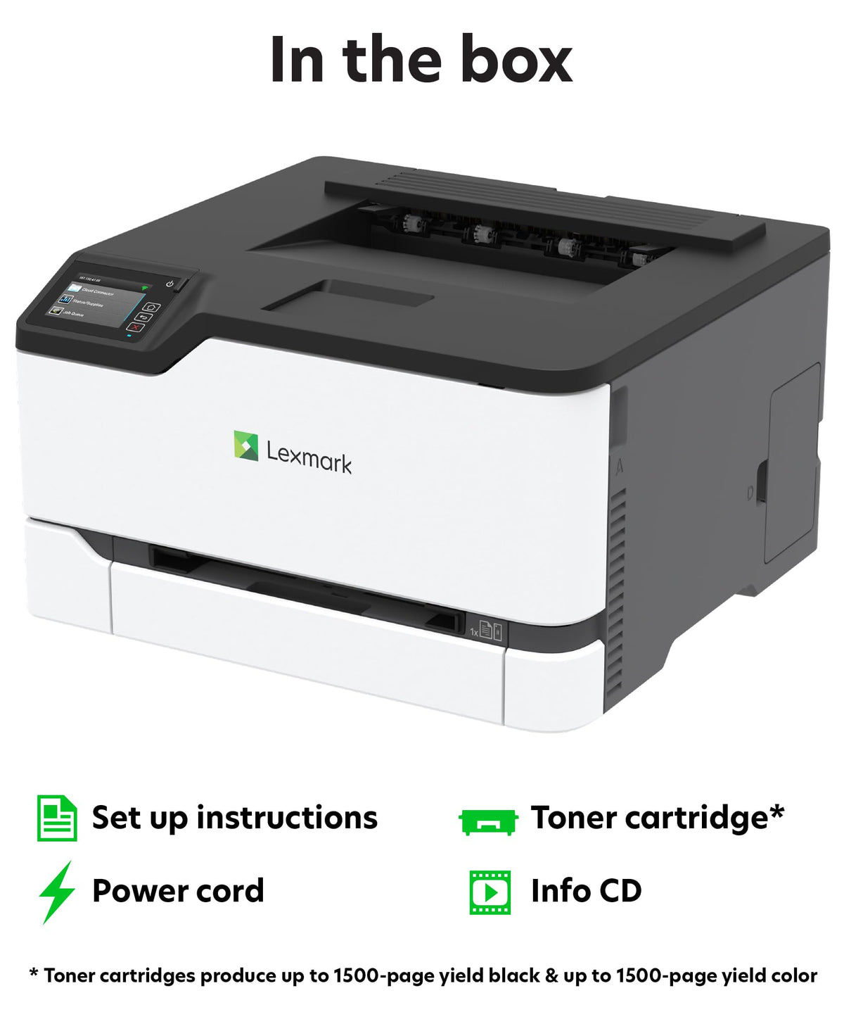 Lexmark CS431dw Color Laser Printer with Interactive Touch Screen, Full-Spectrum Security and Print Speed up to 26 ppm, White,Small (4-Series)(40N9320)