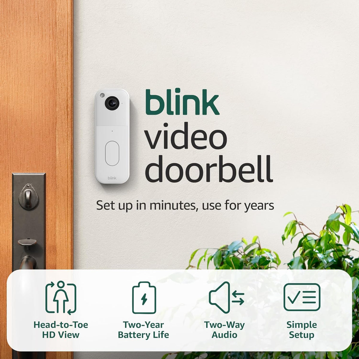 Amazon Echo Show 5 with Blink Video Doorbell (newest model), Designed for Alexa+