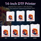 DXZ 2026 14'' A3 DTF Printer with i3200 Printhead, 3X Faster High-Speed DTF Machine, A3 Print in 2 Minutes, 720×3660 DPI, White Ink Circulation System, 24/7 Auto-Maintenance, 2-Year Ink Included