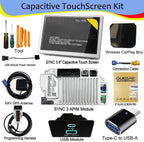 SYNC 2 to SYNC 3 Upgrade Kits for Focus, Wireless Carplay SYNC 3.4 Interface Module 8-Inch Capacitive Touch Screen APIM Module, GPS Navigation Antenna