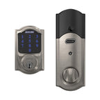 Schlage Connect Smart Deadbolt Lock with Camelot Trim, Satin Nickel