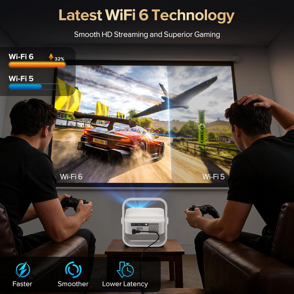 Projector Built-in Google TV/APPs 4K AI Auto Focus, Voice Control