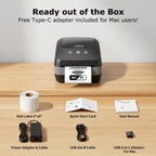 JADENS Dual-Band Wi-Fi 4x6 Shipping Label Printer for Small Business & Home