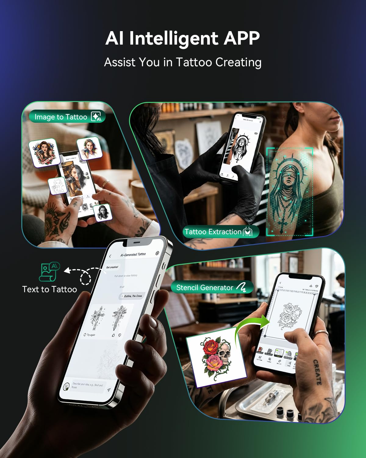 Phomemo M08F Tattoo Stencil Printer, Bluetooth, with 100Pcs Transfer Paper