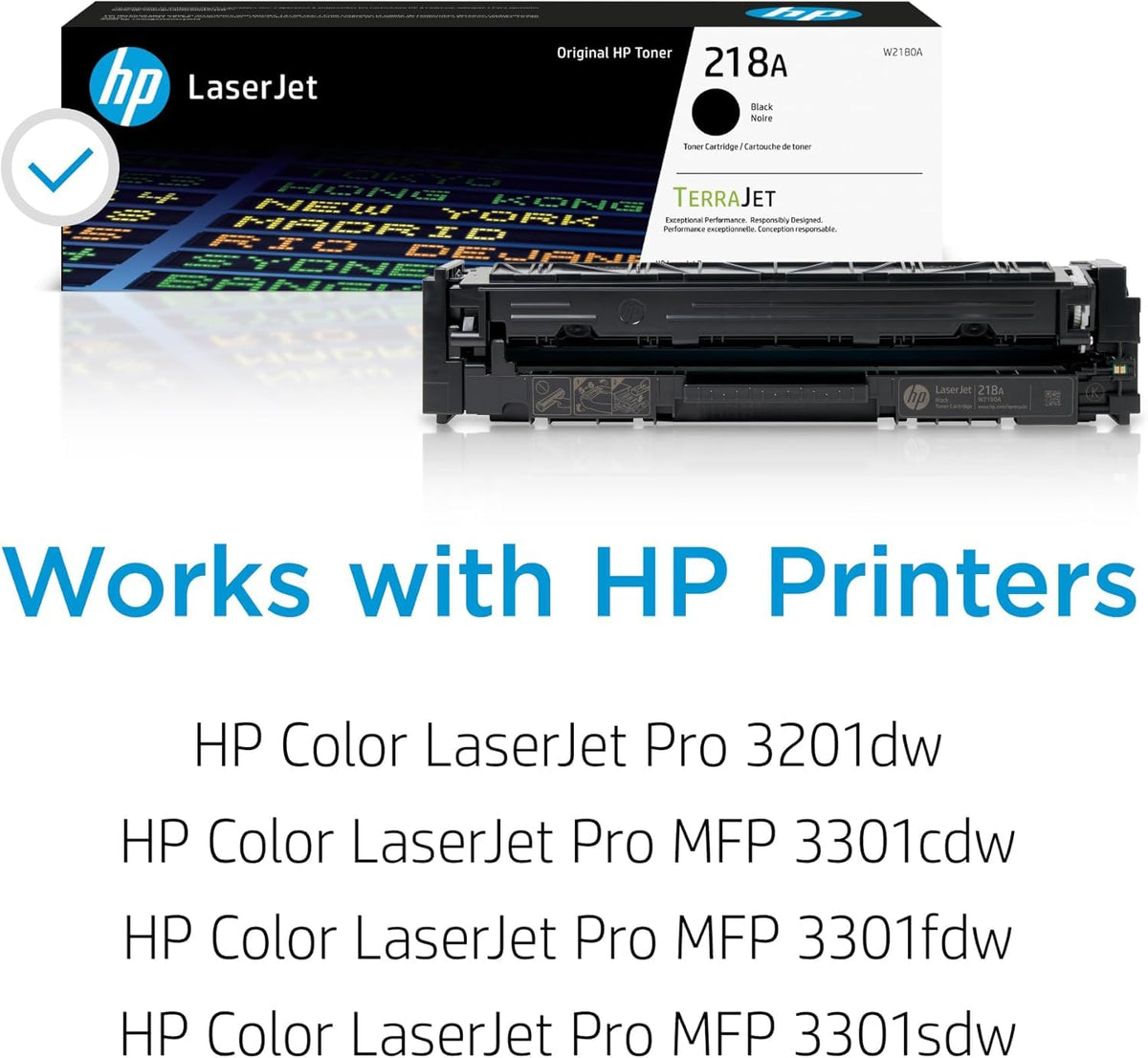 HP 218A (W2180AQ1) Original Cartridge Toner CMYK 4-Pk for 3201/3301 Series