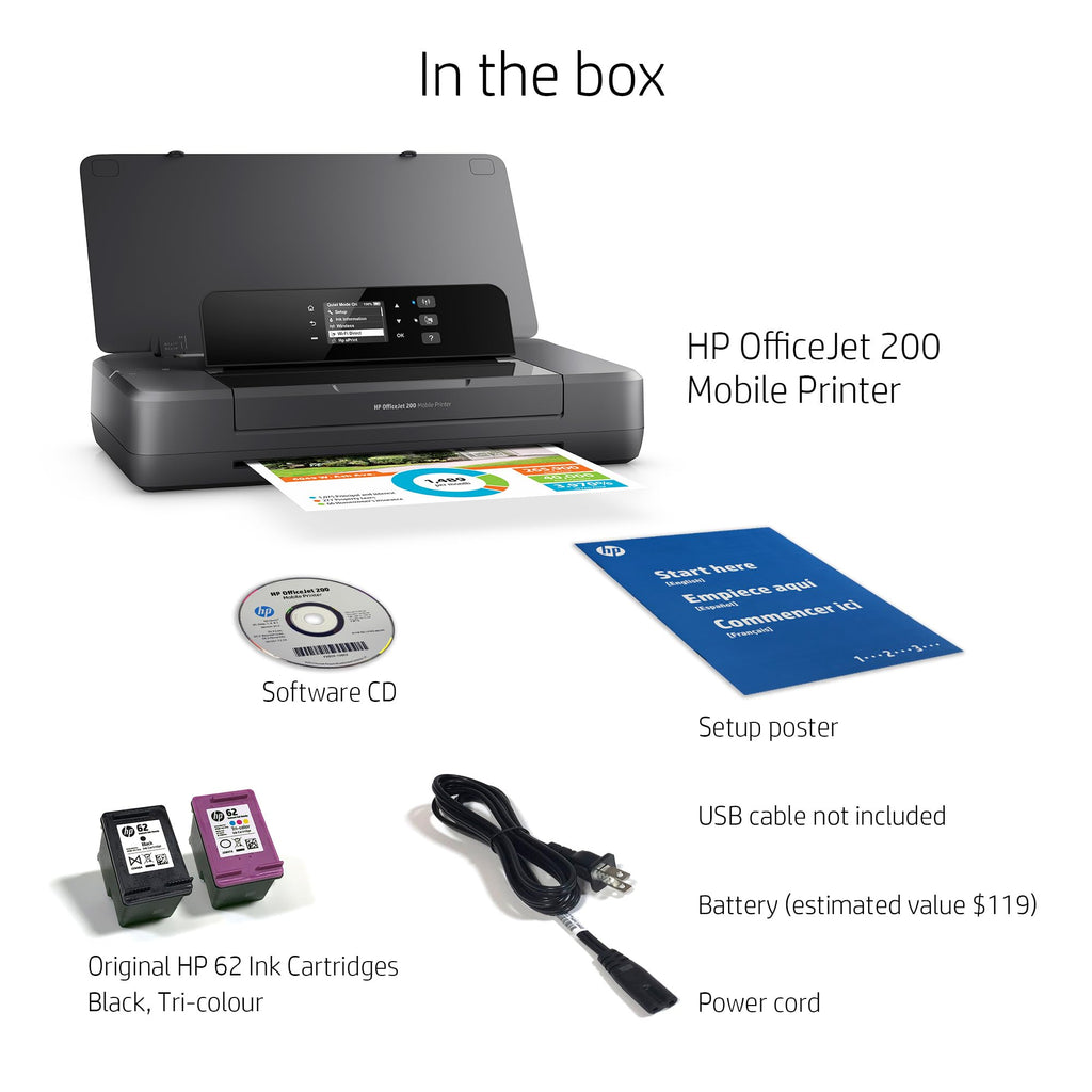 HP OfficeJet 200 Inkjet Mobile Printer | Wireless
