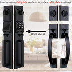 Smart Keypad Handleset Double Door Black
