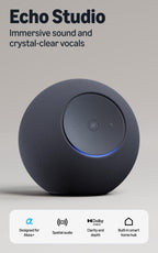 Amazon Echo Studio (newest model), Immersive spatial audio and Dolby Atmos, Designed for Alexa+, Graphite