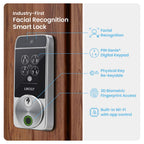 Lockly Visage Zeno Series Smart Lock with Facial Recognition, Fingerprint