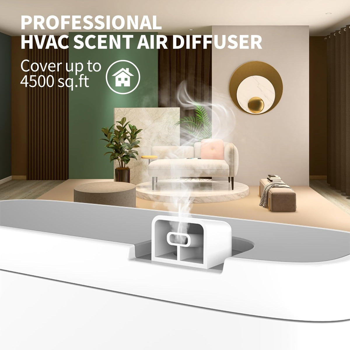 Smart Scent Air Machine for Home, Hotel, Spa, and Office,850ML HVAC Scent Diffuser with Essential Oils,Waterless Aromatherapy Diffuser, Cover Up to 4500 Sq.Ft
