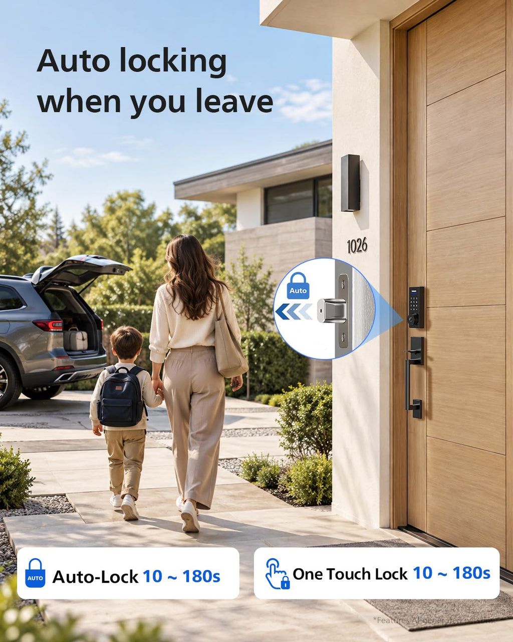 Philips Wi-Fi Front Lock Set, Smart Keypad Deadbolt Lock with 2 Handles