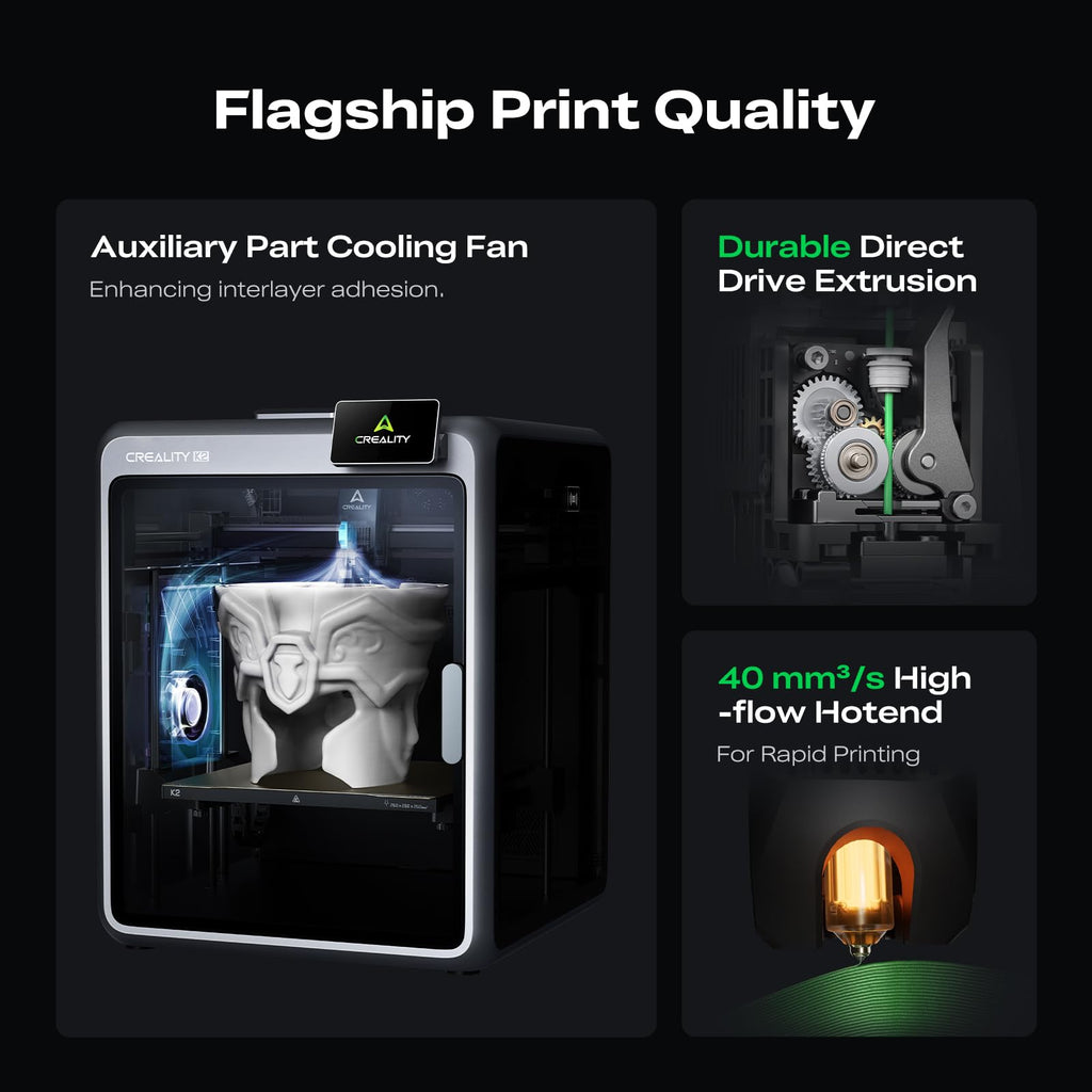 Creality K2 Combo (A) 3D Printer, Multicolor Printing with CFS, 600mm/s Printing Speed, 95% Pre-Assemble, Smart Al Camera & Auto Leveling, Next-Gen Direct Drive Extruder, Build Volume 260*260*260mm