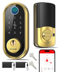 SMONET Smart Lock Fingerprint Electronic Door Lock Keyless Deadbolt Gold