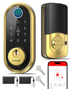 SMONET Smart Lock Fingerprint Electronic Door Lock Keyless Deadbolt Gold